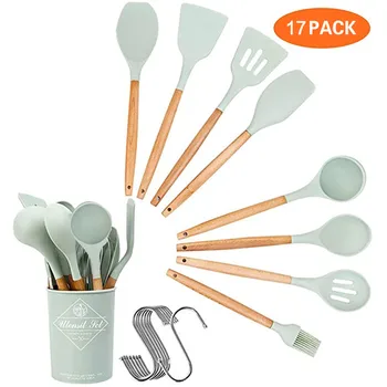 

Silicone Kitchen Cooking Utensils Tools Set Non-stick Spatula Shovel Baking Kitchenware Cookware Kitchen Accessories Gadgets #N3