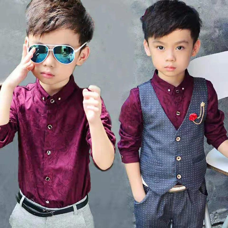 Ropa bonita para bebé, traje de 3 piezas para niño, camiseta + + Pantalones largos, conjuntos de edad para 18M 2 3 4 5 6 8 años|set de ropa| -