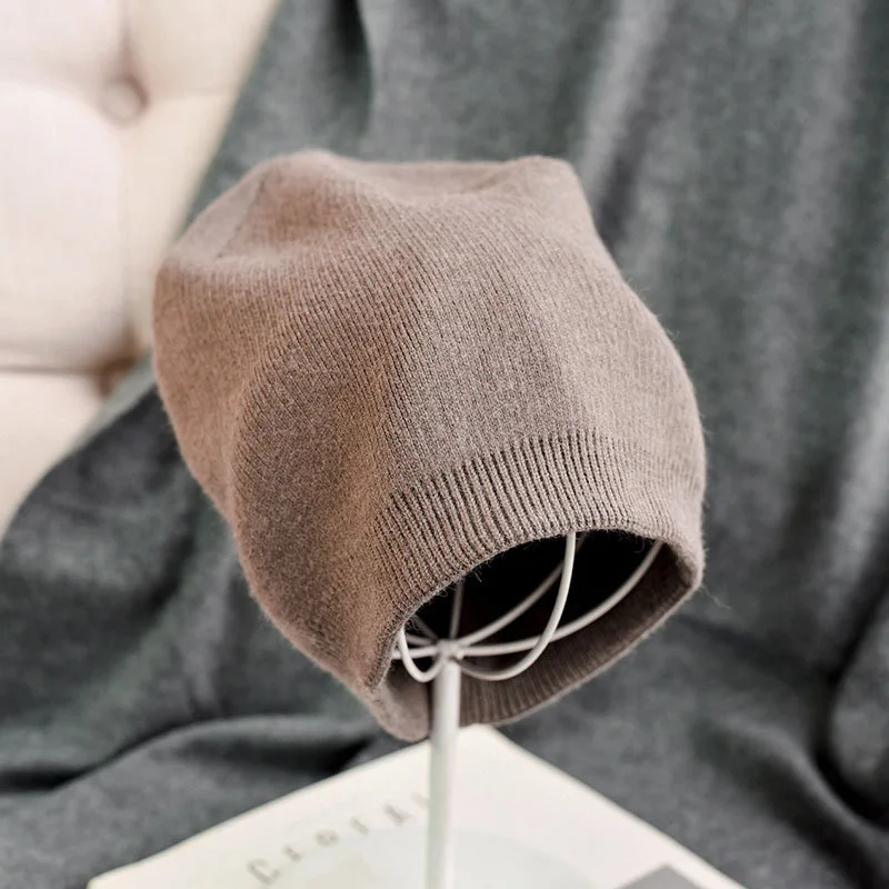 

2020 New Fashion Winter Hat Unisex Solid Color Cashmere Beanie Best Matched Cashmere Men Women Warm Knitted Hip Hop Beanie Hat