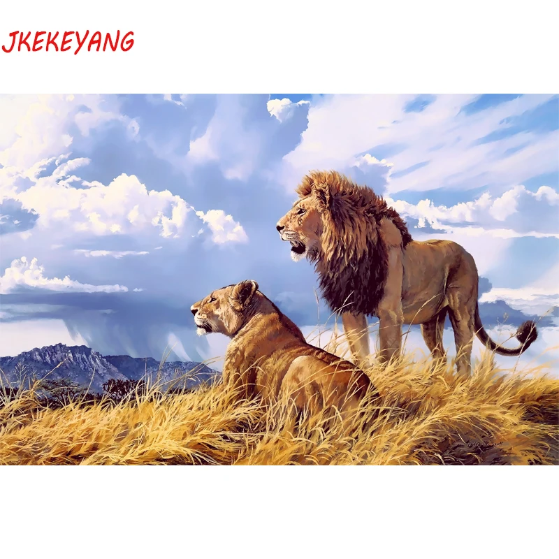 Wall Art Pictures 5D Diy diamond painting lion Diamond Mosaic sale Rhinestone Embroidery cross stitch Y3432 | Дом и сад