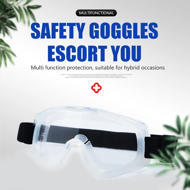 Biztonsági Összecsukható Védőszemüveg A Fog Anti-Splash Anti-Mog Szélálló Átlátszó Védőszemüvegekhez Könnyen Használható Sp2705