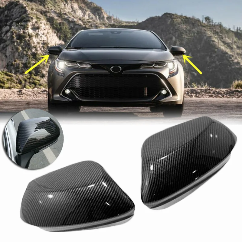 Для Toyota Corolla хэтчбек углеродное волокно зеркало заднего вида Чехол Декор подарки