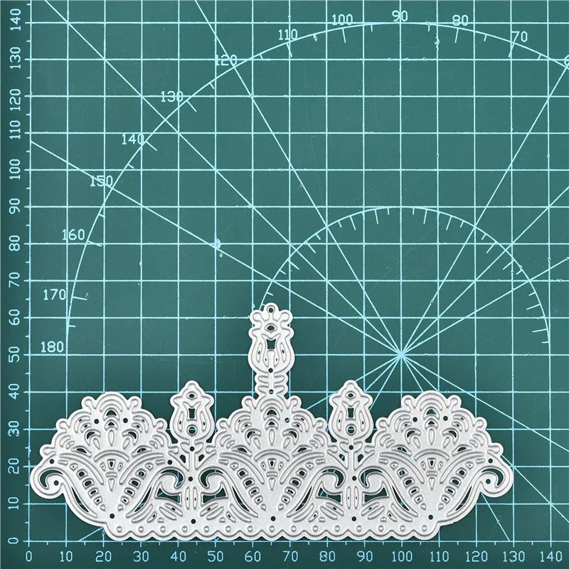 DiyArts Цветочная рамка металлические Вырубные штампы для крафт-карты Скрапбукинг трафарет для тиснения шаблон-Штамп - Цвет: Silver