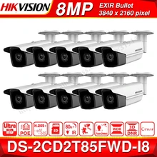 Предпродажа Hikvision оригинальная DS-2CD2T85FWD-I8 8MP(4 K) ИК фиксированная цилиндрическая сетевая камера H.265+ POE IR 80m 128GB Макс IP67 10 шт./лот