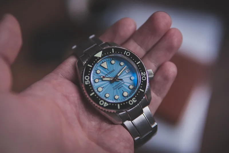 Proxima SBDX001 NH35 тунец дайвер Автоматические наручные часы MarineMaste волна синий циферблат V2