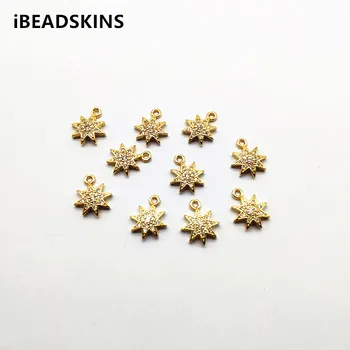 

New arrival! 15x13mm 50pcs Zircon/ Copper Star shape Connectors for Earrings Making Earrings parts hand Made Jewelry DIY