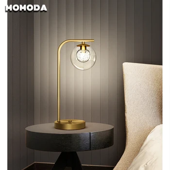 

Postmodern Crystal Glass Table Lamps luxury decorative table lights for bedroom bedside study nordic designer LED desk lightings