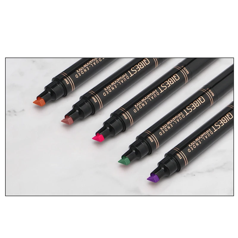 Newly 1 Pcs Double Ends Eyeliner Pen Colorful Eye Makeup Waterproof Long Lasting Seal Eyeliner CTN88