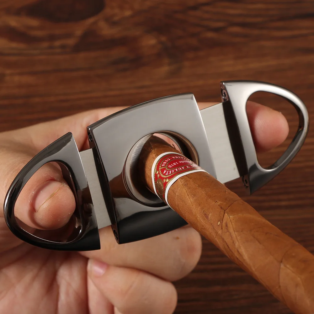 COHIBA зажигалка резак набор ветрозащитные карманные зажигалки для сигар 4 фонарь струйная Зажигалка металлический резак для сигар Острый Стальной резак для сигар