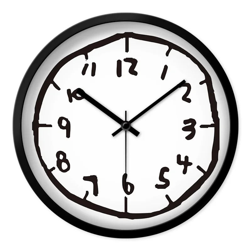 

Creative Wall Clock Metal Modern Living Room Big Silent Bell American Hand Painted Wall Watches Home Decor Klok Home Decor SC353