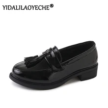 Новинка года; осенние мокасины; женская обувь на плоской подошве с бахромой; Кожаные Туфли-оксфорды без застежки для свадебной вечеринки; женские балетки на плоской подошве; zapatos mujer