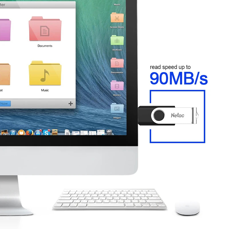 Netac водонепроницаемый USB флеш накопитель для смартфона 64 ГБ 32 16 usb карта памяти Cel