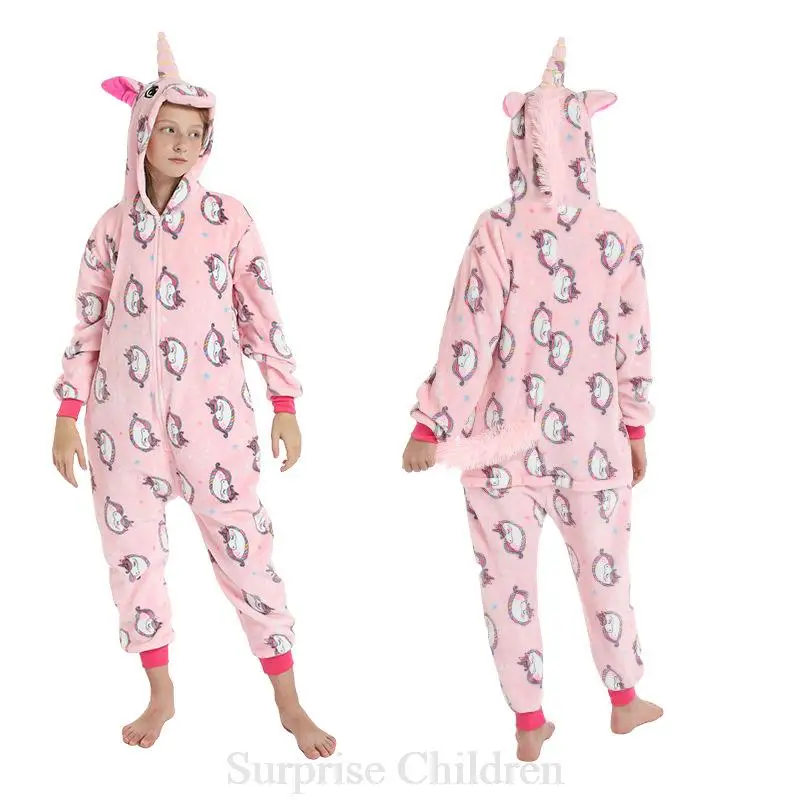 Boys Pijamas Kigurumi Kids For 4 6 8 10 12 Years Night Wear Unicornio Animal Flannel Cartoon Sleepwear Children Clothes - Pajama Sets - AliExpress