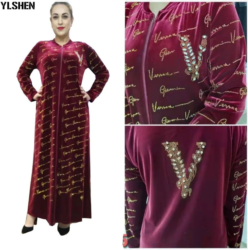 formal dresses south africa Velvet African Print Maxi Dresses for Women Evening Party Dress Dashiki Letters Africa Clothes Plus Size Casual Christmas Robe african attire