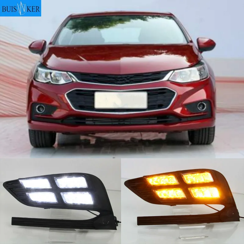 

Дневные ходовые огни, противотуманные фары для Chevrolet Cruze 2016 2017 2018, 2 шт., 12 В, дневной сигнал для Chevy