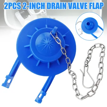 

2Pcs Flush Valves Cover Rubber Drain Valve Toilet Seal Water Stop Valve Cover Toilet Tank Fittings Blue YU-Home