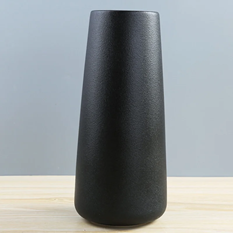Chinese Classic White black Ceramic Vase Arts Crafts Decor Contracted Porcelain Flower Vase Creative Gift Household Decor VC