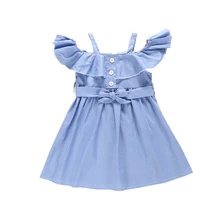 Платье для маленьких девочек летнее платье принцессы с цветочным рисунком праздничная одежда с цветочным рисунком Свадебные платья для маленьких девочек пляжный Сарафан