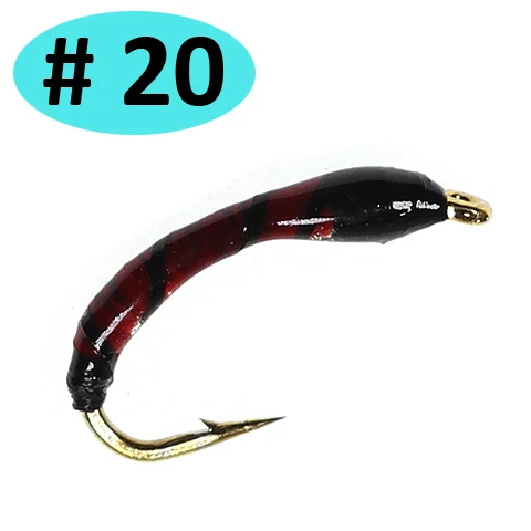 Color 20 ICERIO 8 шт. Midges Buzzer Nymphs мухи форели рыболовные приманки - Цвет: Color 20