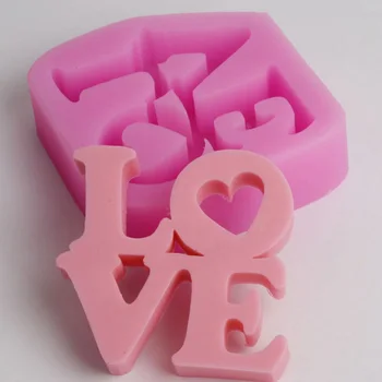 

love word Silicone Soap Mold Multifunction Candle Molds Cake Candy Baking Mould DIY Handmade Craft C1336 c