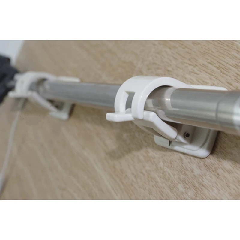 Plastic Stick Rods Bracket Hanger Clip Curtain Pole Clamp Fixed Hook Accessories Home Garden Supplies