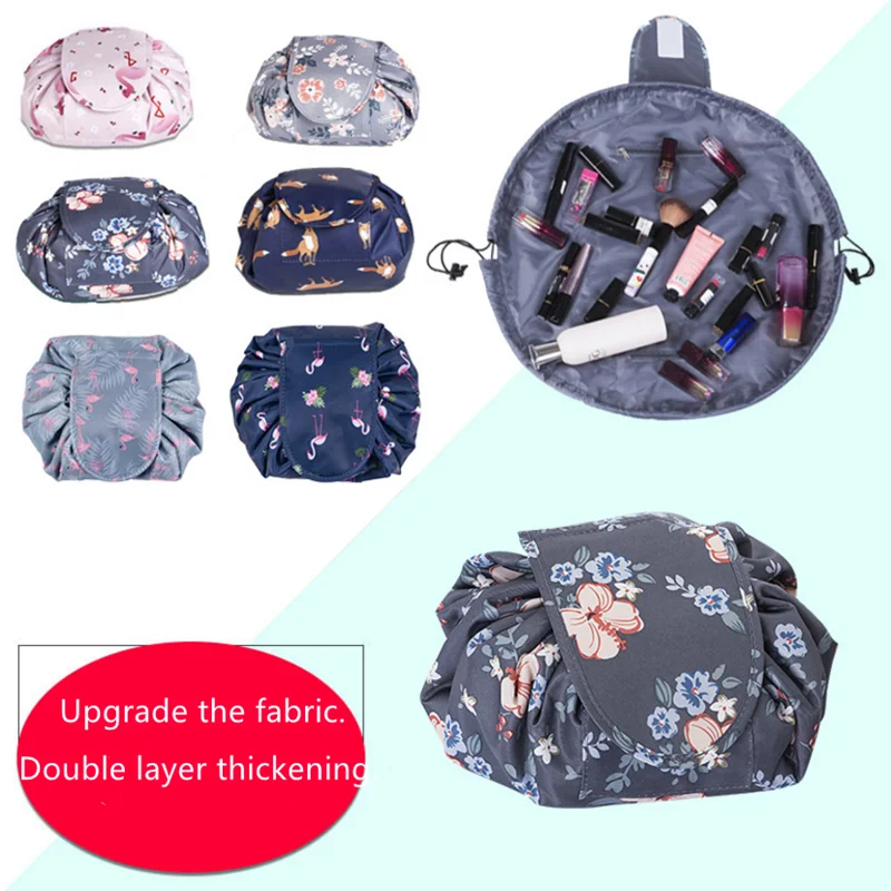 

VOGVIGO Animal Floral Printed Cosmetic Bag Women Drawstring Travel Makeup Bags Organizer Case Storage Pouch Toiletry Beauty Kit