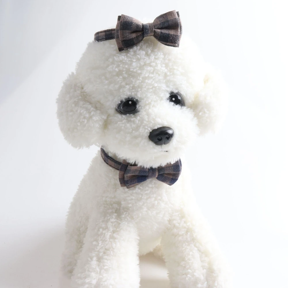 Cat Collar Bow Tie with Bell Plaid Cat Collar Cute Charm Adjustable Safety Kitty Kitten Collars(6.8''-10.8'')