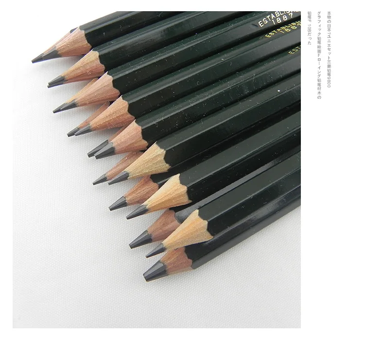 12 шт./кор. UNI 9800 профессии карандаши для рисования комплект серьги и кулон "breaking привести 2B-8H карандаши для рисования для школы Crayon Графитовые карандаши художественные