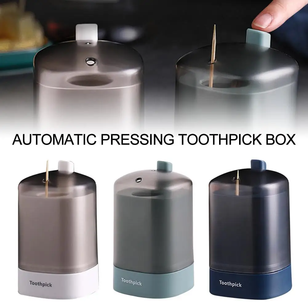 

Automatic Toothpick Dispenser Press Type Toothpick Dispenser Box Portable Nonslip Toothpick Holder For Kitchen Toothpick Bucket