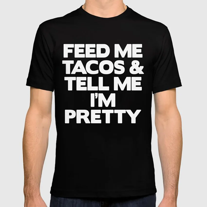 Feed Me Tacos [белый] футболка юморная еда поп-арт