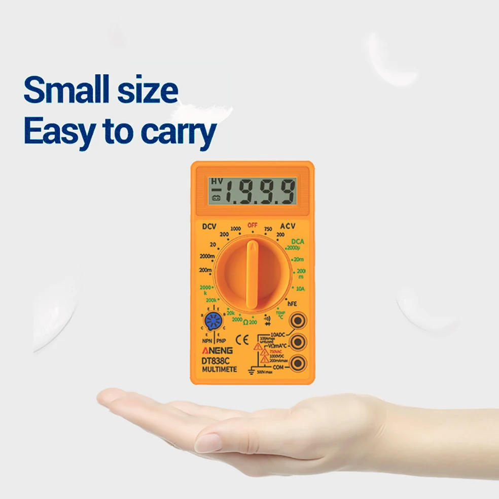 INGBONT 20A 1000V Multimeter Probe Test Needle Pin Digital Multi Meter Lead Wire Pen Cable Kit Multi Meter Voltmeter Tester Kit