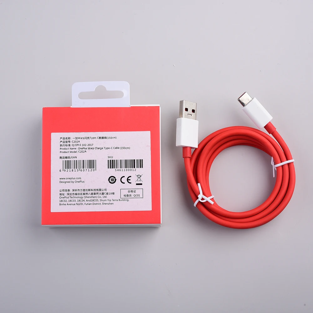 Кабель зарядного устройства Oneplus 8 Pro Nord Warp 6A Dash Type C USB кабель для передачи данных 1 +