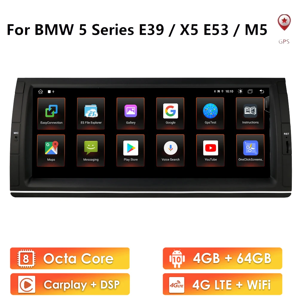 Автомагнитола для Bmw X5 E53 E39 E38 M5 BT RDS USB SD EQ 4 Гб ОЗУ 64 ПЗУ Wi-Fi стерео Мультимедийный