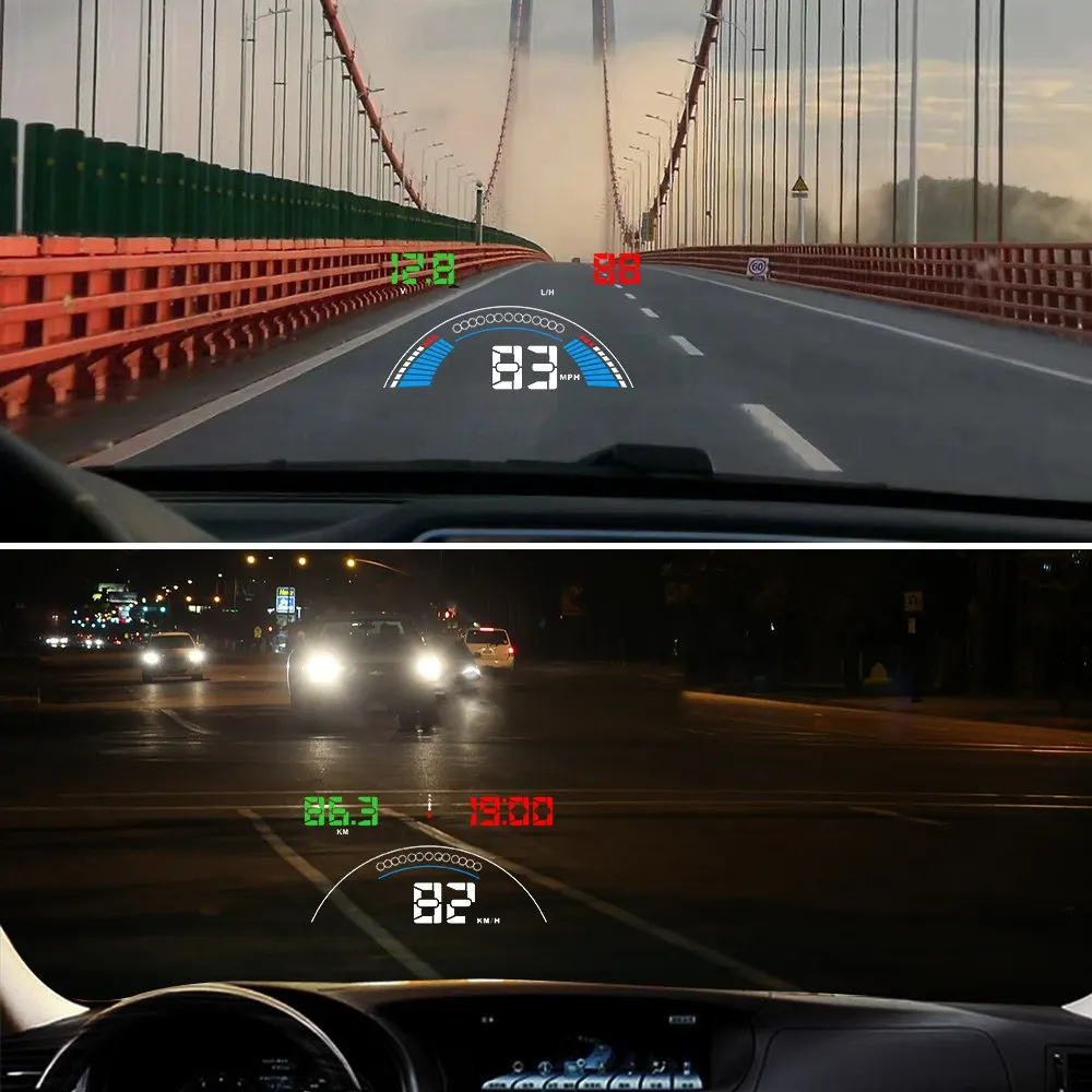 S7 автомобильный HUD Дисплей автомобиля Универсальный HD скоростной проектор головы дисплей OBD вождения компьютера