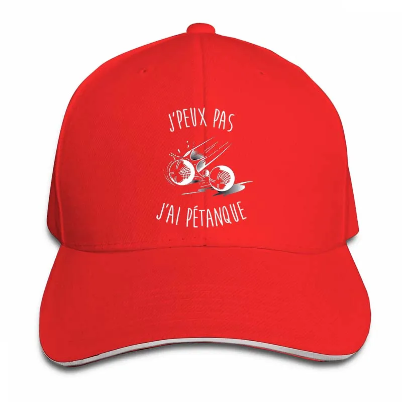 Jpeux pas jai Petanque Baseball cap men women Trucker Hats fashion adjustable cap - Цвет: 2-Red