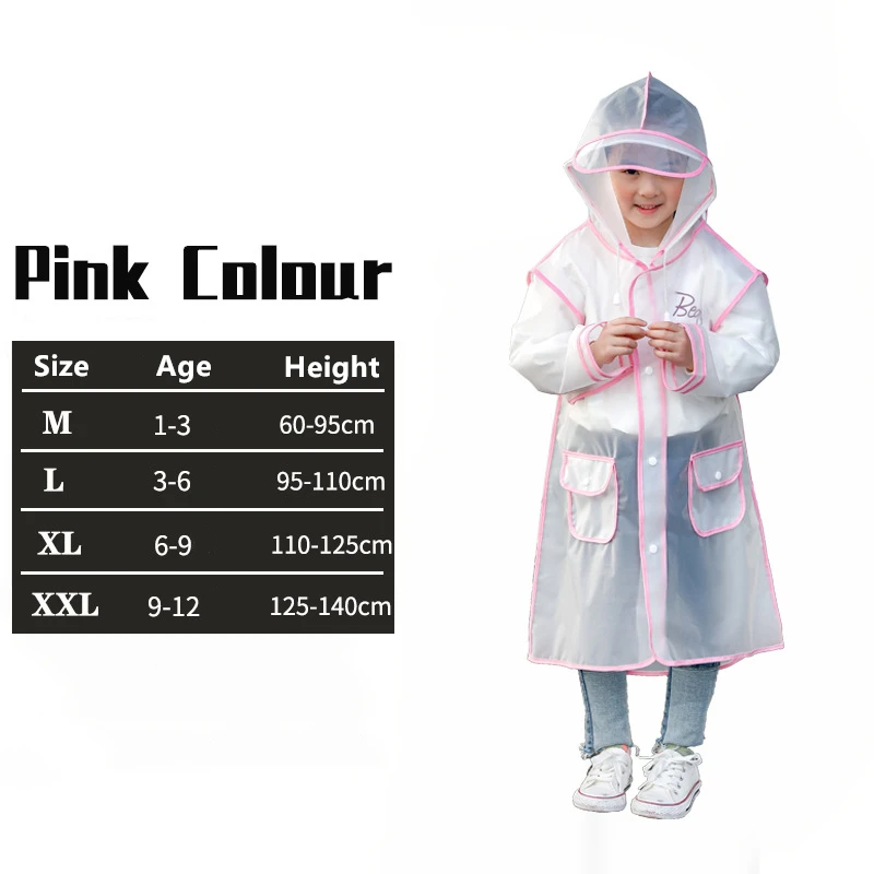 Veste Imperméable Enfant Animée - Poncho De Pluie à Capuche - Pour Filles, Contre Intempéries, Confortable Et Ludique