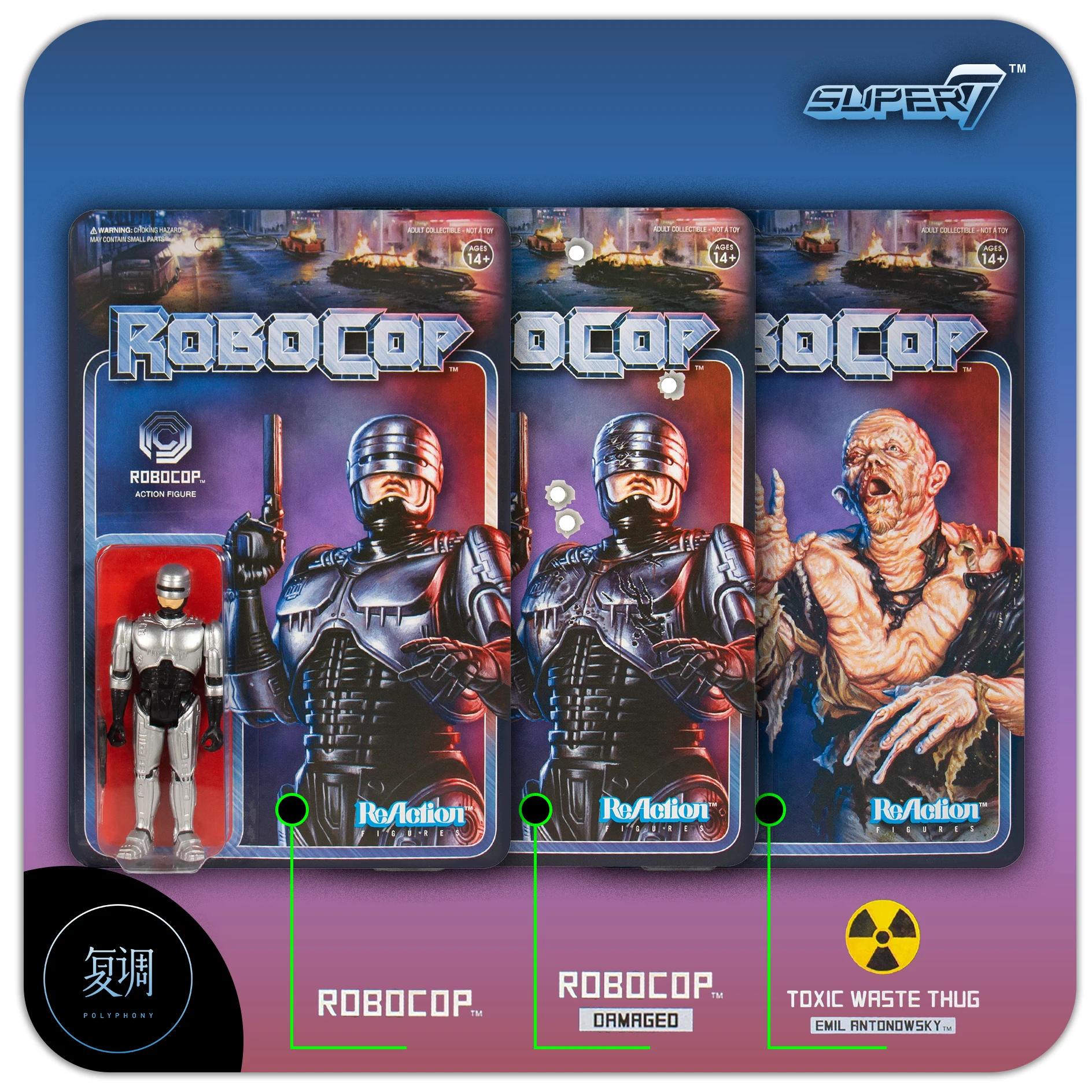 

Фигурка супер-героя Robocop из ПВХ, 3,75 дюйма