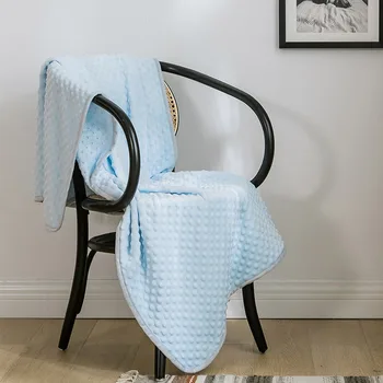 

NEW Bubble Light blue 1PC Knitting Blanket Bedding Quilt Play Blanket Warm Anti-Pilling Super Soft Microplush Flannel Blanket