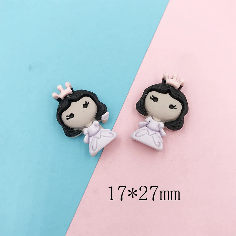 10 шт. Kawaii плоские бусины принцесса мультфильм плоские пластмассовые кабошоны детали для украшений DIY волосы банты центр скрапбук - Цвет: 05