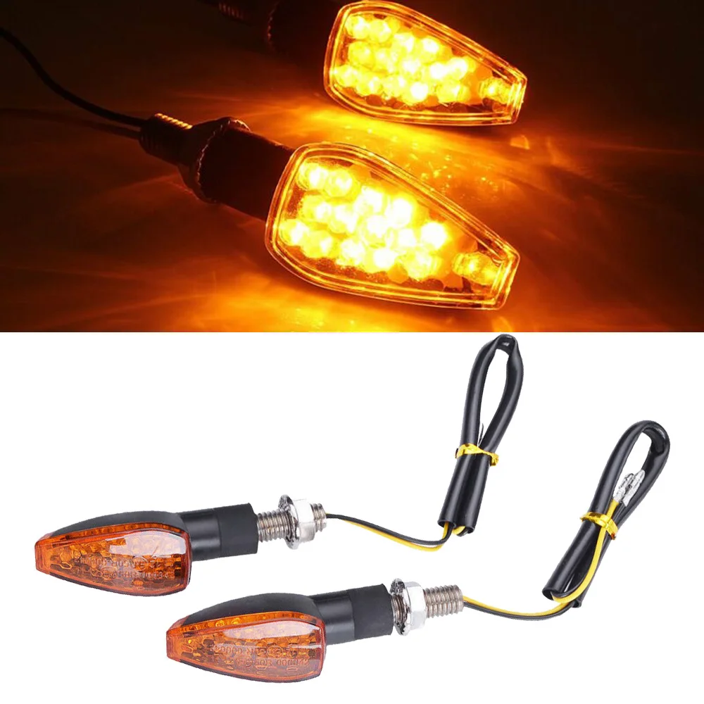 

4x Motorcycle Turn Signal Amber Light LED Motorbike Flasher Indicator For Suzuki