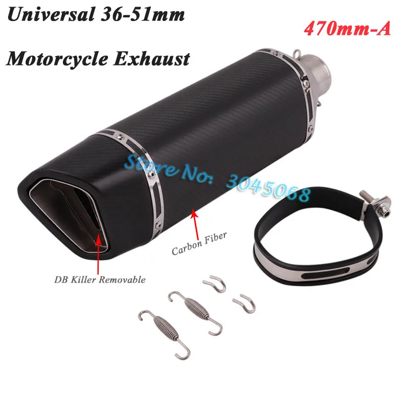 Универсальный 51 мм мотоцикл Akrapovic выхлопная труба Escape модифицированный мото глушитель из углеродного волокна дБ убийца для R6 Z900 CBR500 MT-09 R1