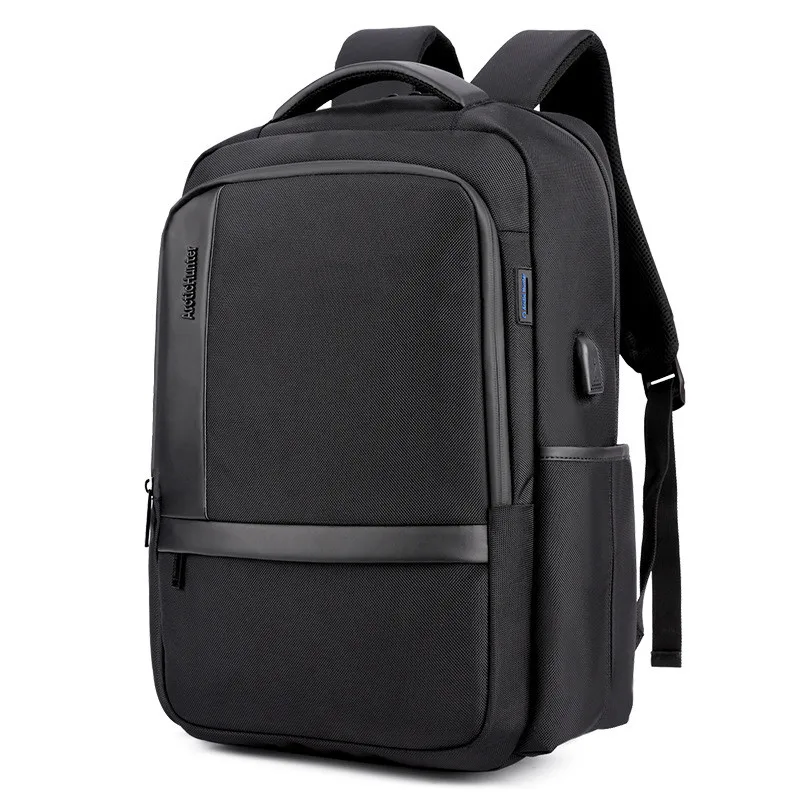 Мужские Водонепроницаемые рюкзаки с зарядкой от usb 15,6 дюймов для ноутбука, Мужской многофункциональный рюкзак для путешествий, школьный рюкзак для мальчиков и девочек-подростков - Цвет: Black Bacpack