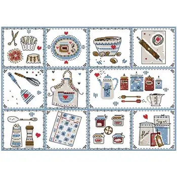 

Lovely kitchen patterns Counted Cross Stitch 11CT 14CT 18CT DIY Chinese Cross Stitch Kits Embroidery Needlework Sets