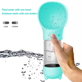 

Portable Pet Dog Water Bottles Multifunctional Travel Puppy Cat Drinking Bowl Outdoor Water Dispenser with Shovel Rubbish Bag