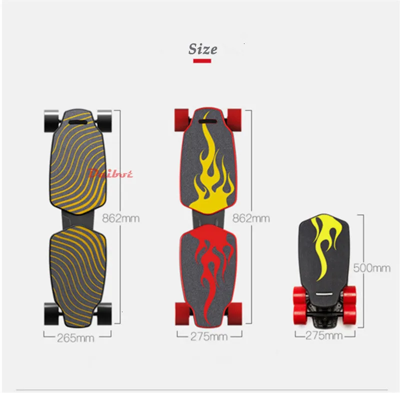 Daibot Four Wheel Electric Scooter Electric Scooters 500W 24V Foldable Electric Skateboard With Bluetooth Speaker For Adult      (47)