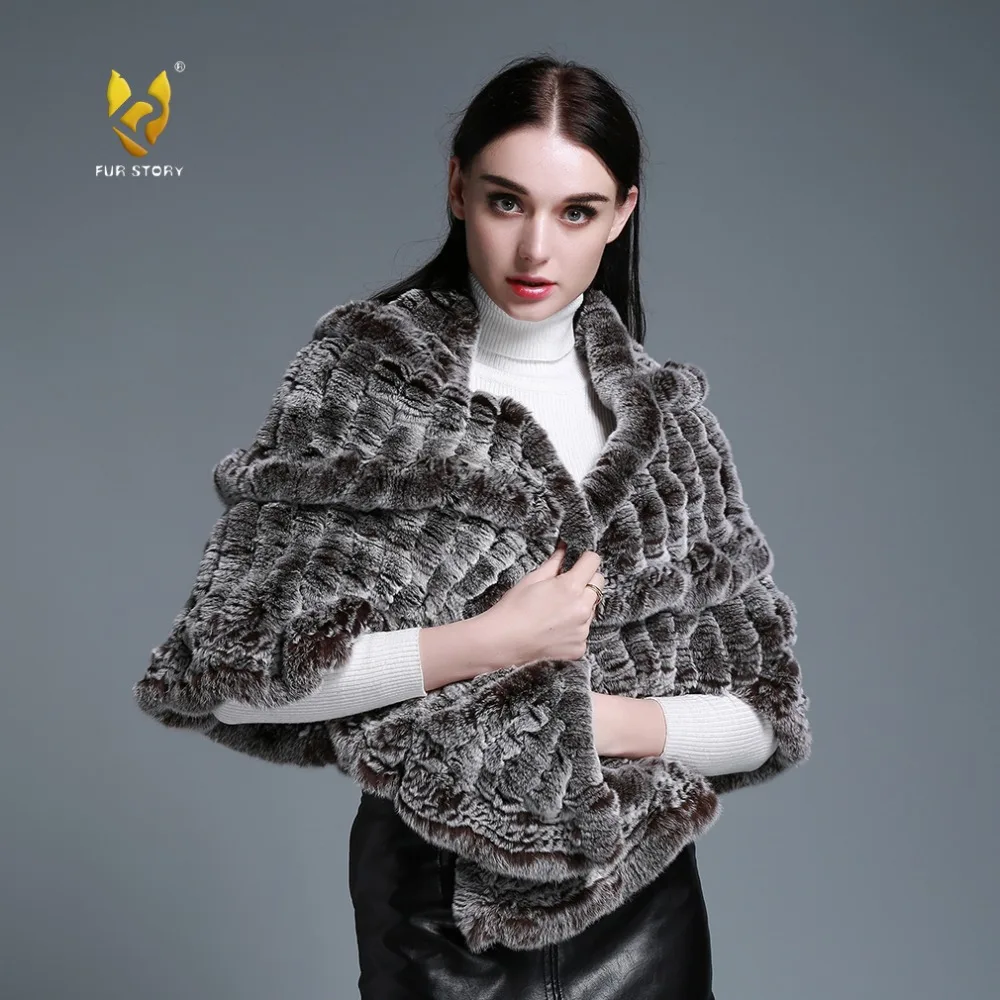 Chal piel de conejo de punto Real, poncho, capa de estola, envoltura muy suave, fur shawl|shawl ponchofur shawl - AliExpress