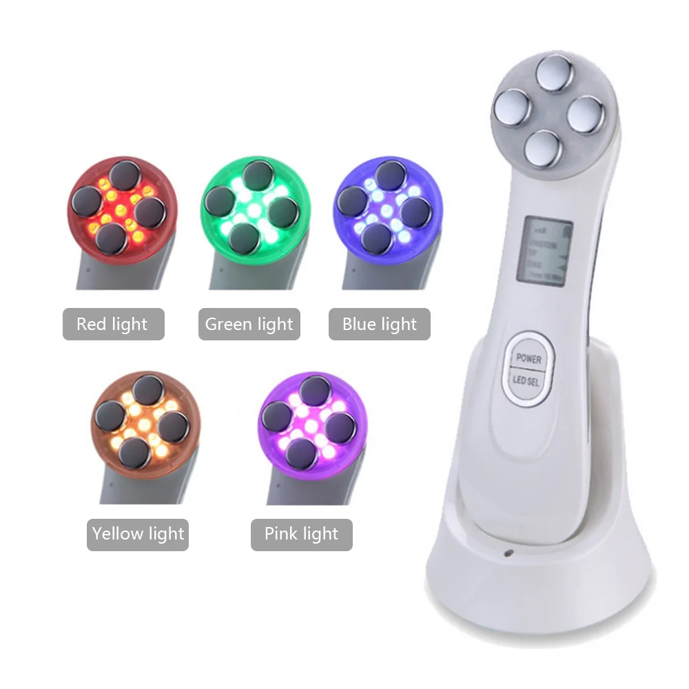 

Facial Skin Massager LED Photon EMS Mesotherapy Electroporation RF Beauty Device Remove Wrinkles Skin Tighten Face Lifting