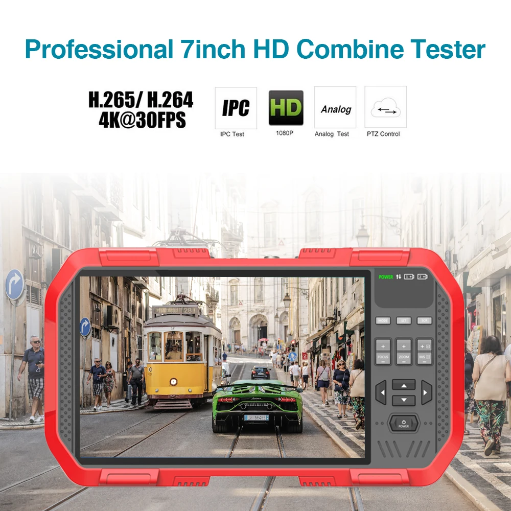 

7" DT-A82 4K IP HD CCTV Tester Monitor AHD CVI TVI Camera Tester 8MP WIFI POE 12V Video Cable Testing HDMI Input Camera Tester