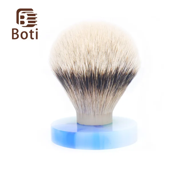 Boti Brush-SHD Silk HMW Silvertip Badger hair knot Super Higher density Silk HMW Silvertip  Bulb Shape shaving brush knot 26mm size