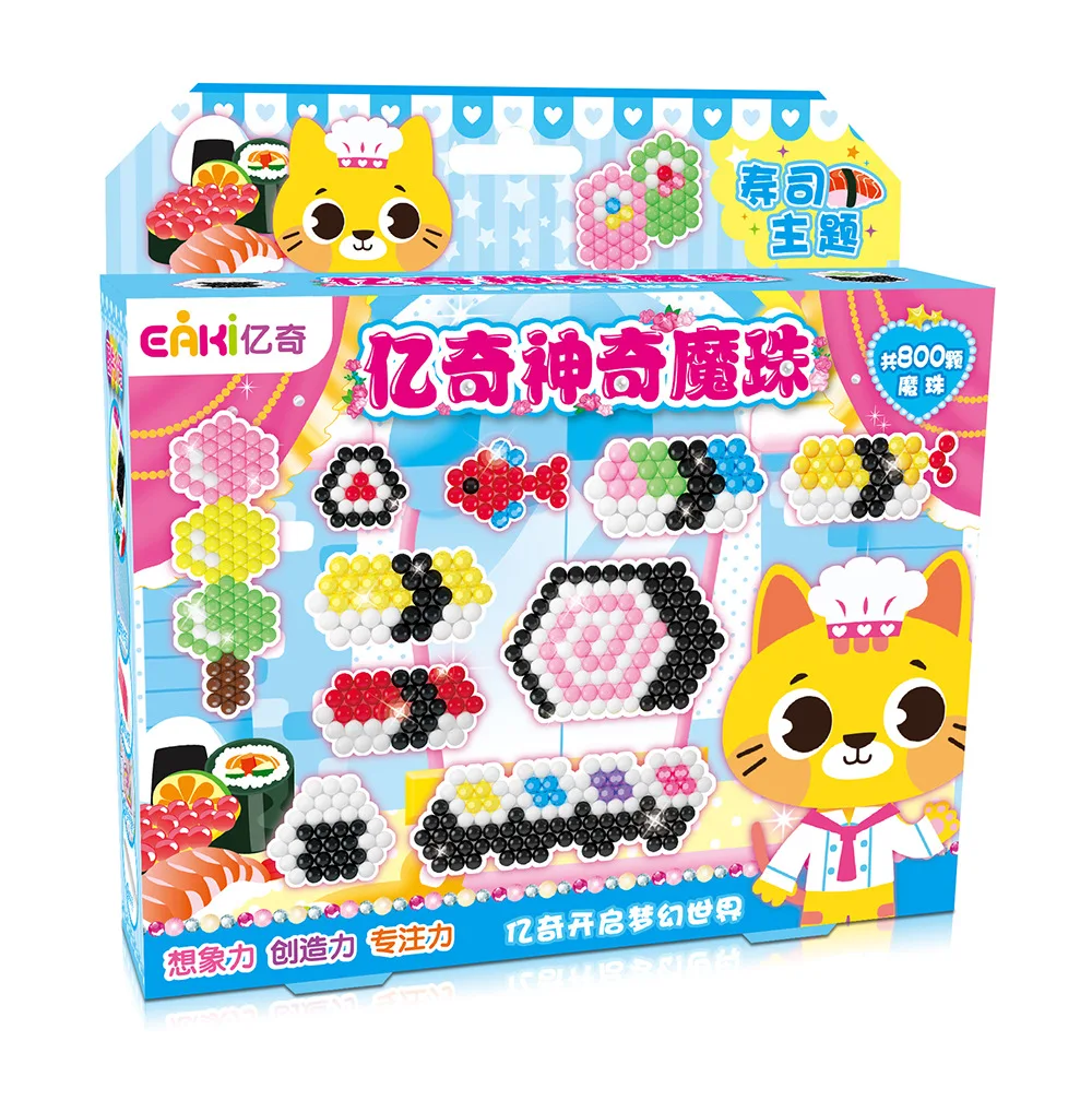 EAKI Magic Kids Bean Puzzle Игрушка водорастворимый ручной работы липкие бусины модель игрушки мультфильм Diy искусство ремесла детские подарки